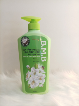 Sữa tắm tinh dầu dừa thiên nhiên  B.M.B 650ml hương dừa