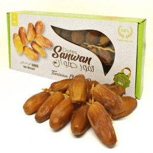 Chà Là Khô Nguyên Cành Sanwan Tunisia hộp 500g