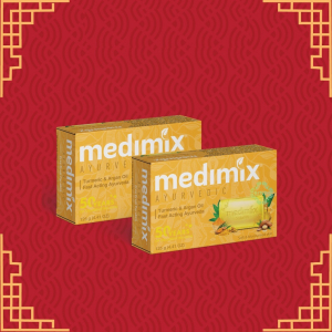 Xà phòng Medimix Nghệ và dầu argan giảm mụn, mờ thâm nám, sạch gàu, an toàn cho mẹ bầu